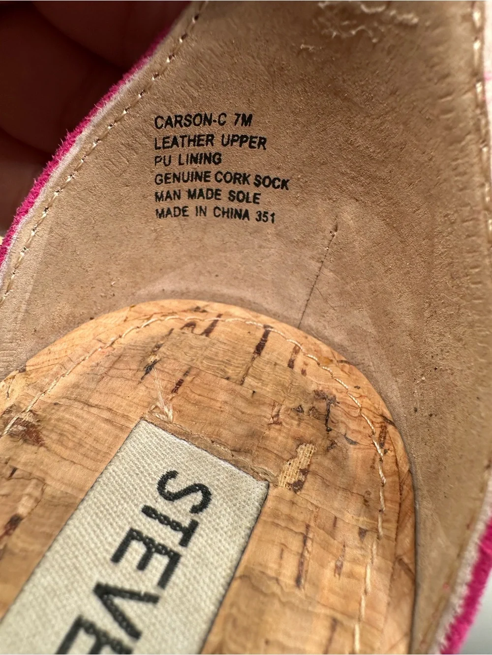 Steve Madden Carson-C Ankle Strap Heels Women 7M Pink Block Heel